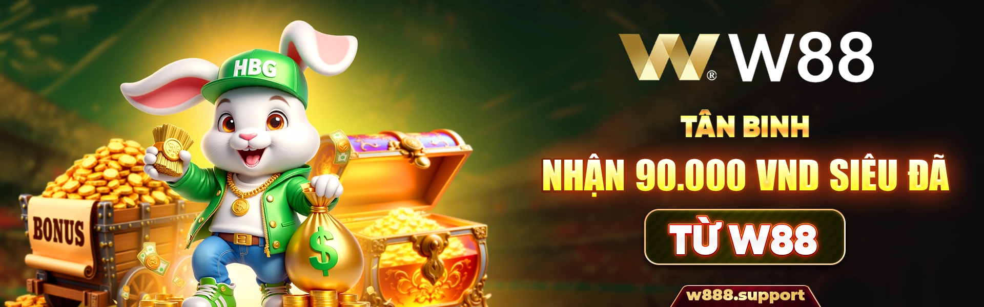 Tân binh nhận 90.000 VND siêu đã từ W88